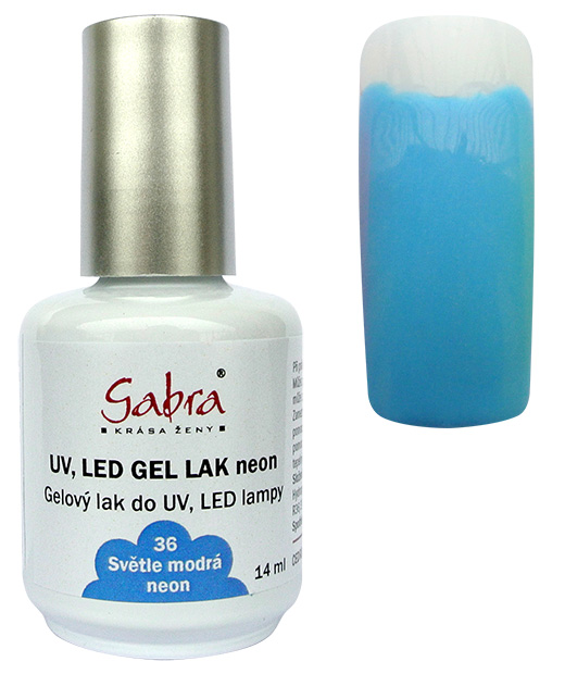 UV gel lak GABRA 36 světle modrá neon 14 ml | NEHTOVÁ MODELÁŽ - Gel laky UV gel lak GABRA 36 světle modrá neon 14 ml | NEHTOVÁ MODELÁŽ - Gel laky